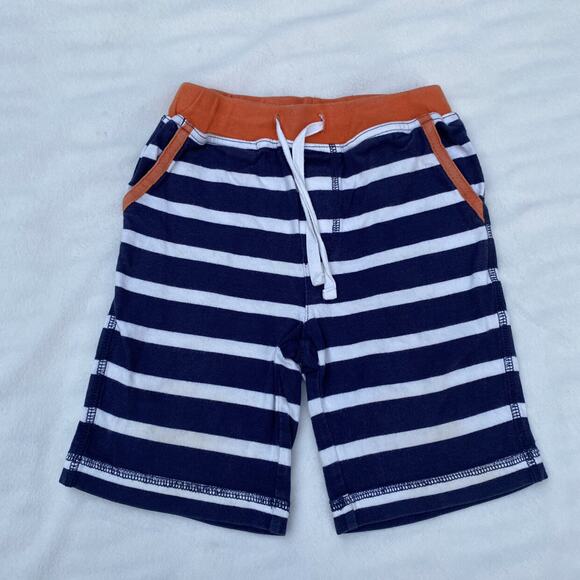 Mini Boden Navy Blue & White Stripe Baggies Shorts - Picture 1 of 3